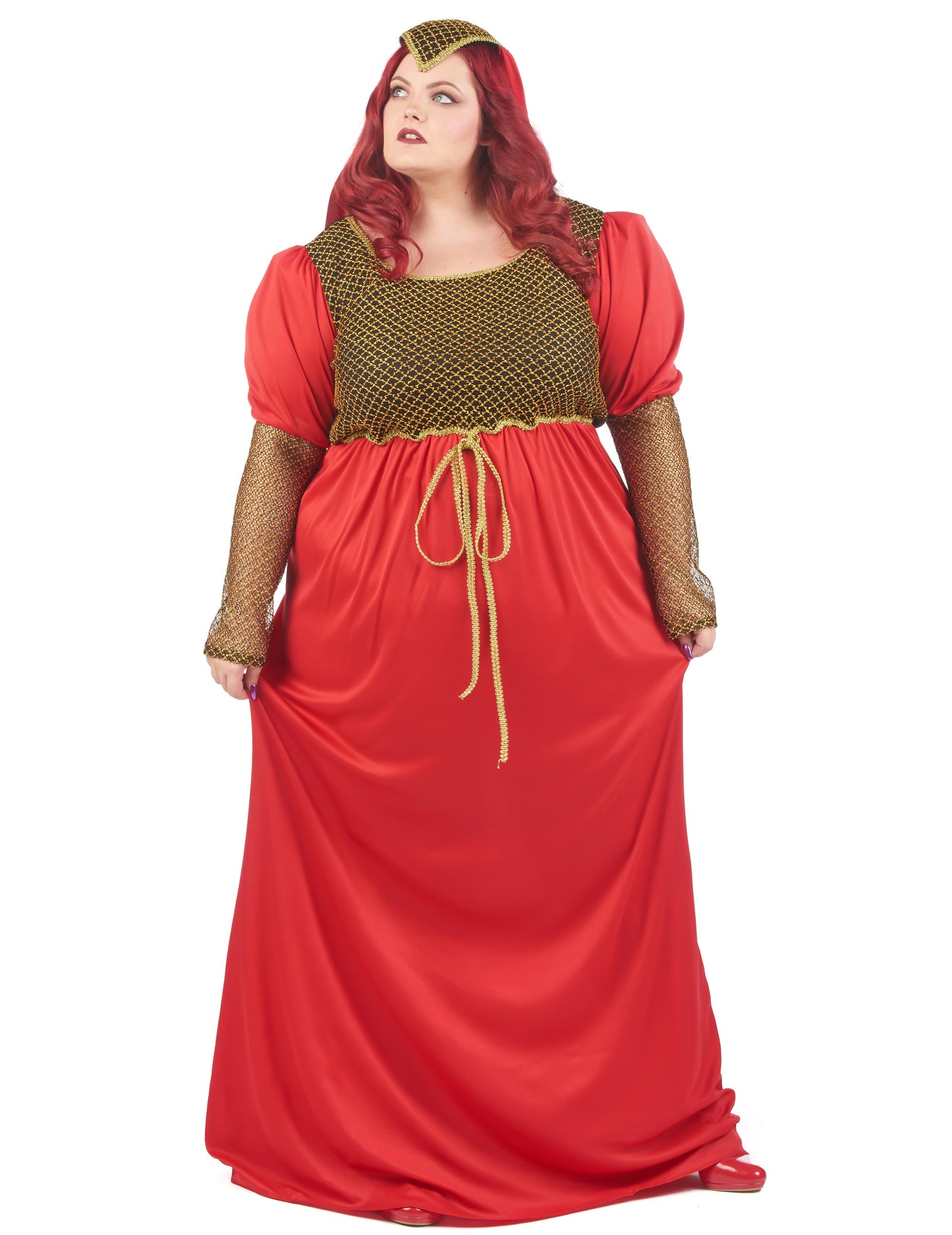 Nagy középkori vörös méretű nő nő