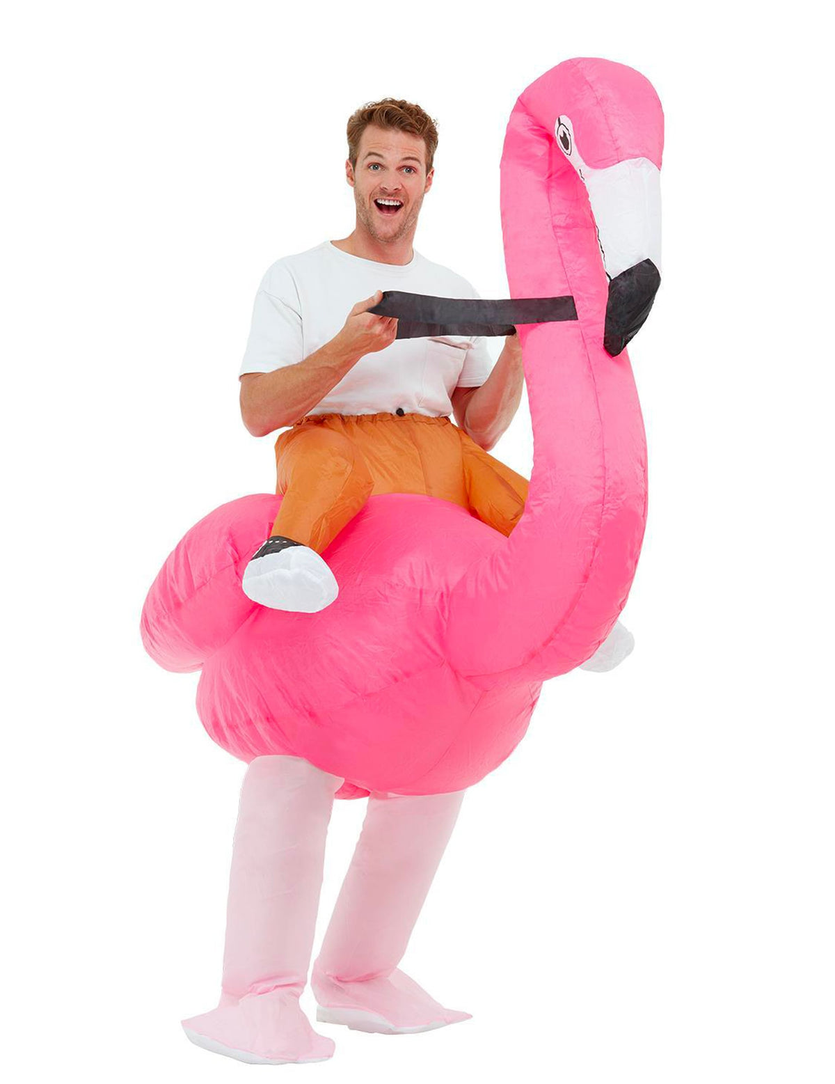 Déguisement de flamant rose pour adulte rose gonflable
