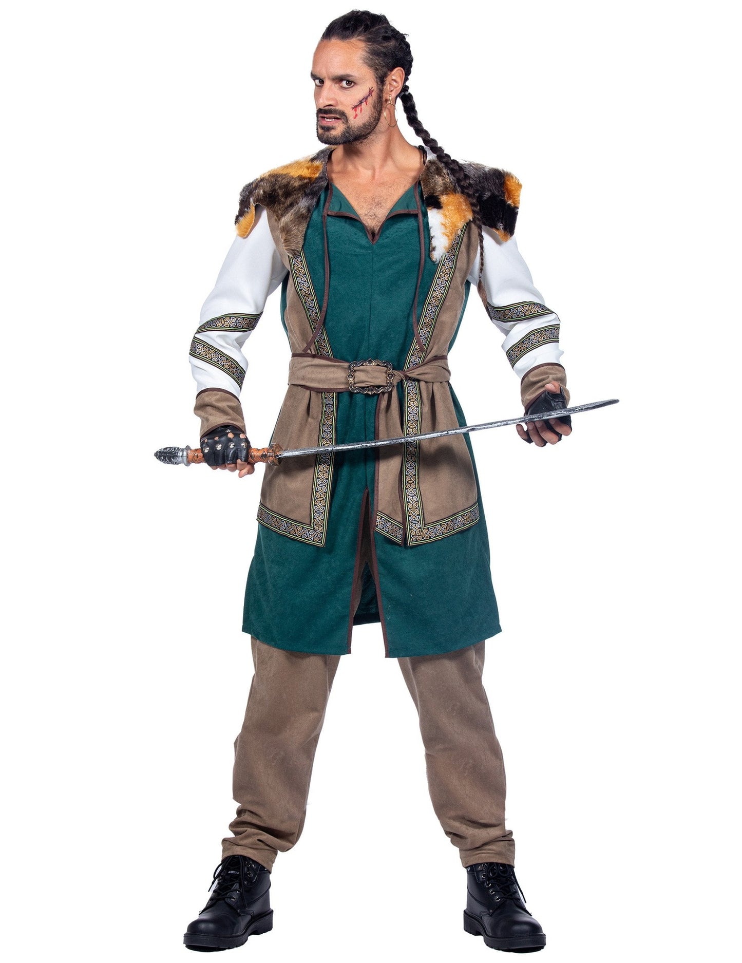 Vue d'ensemble du déguisement guerrier viking luxe
