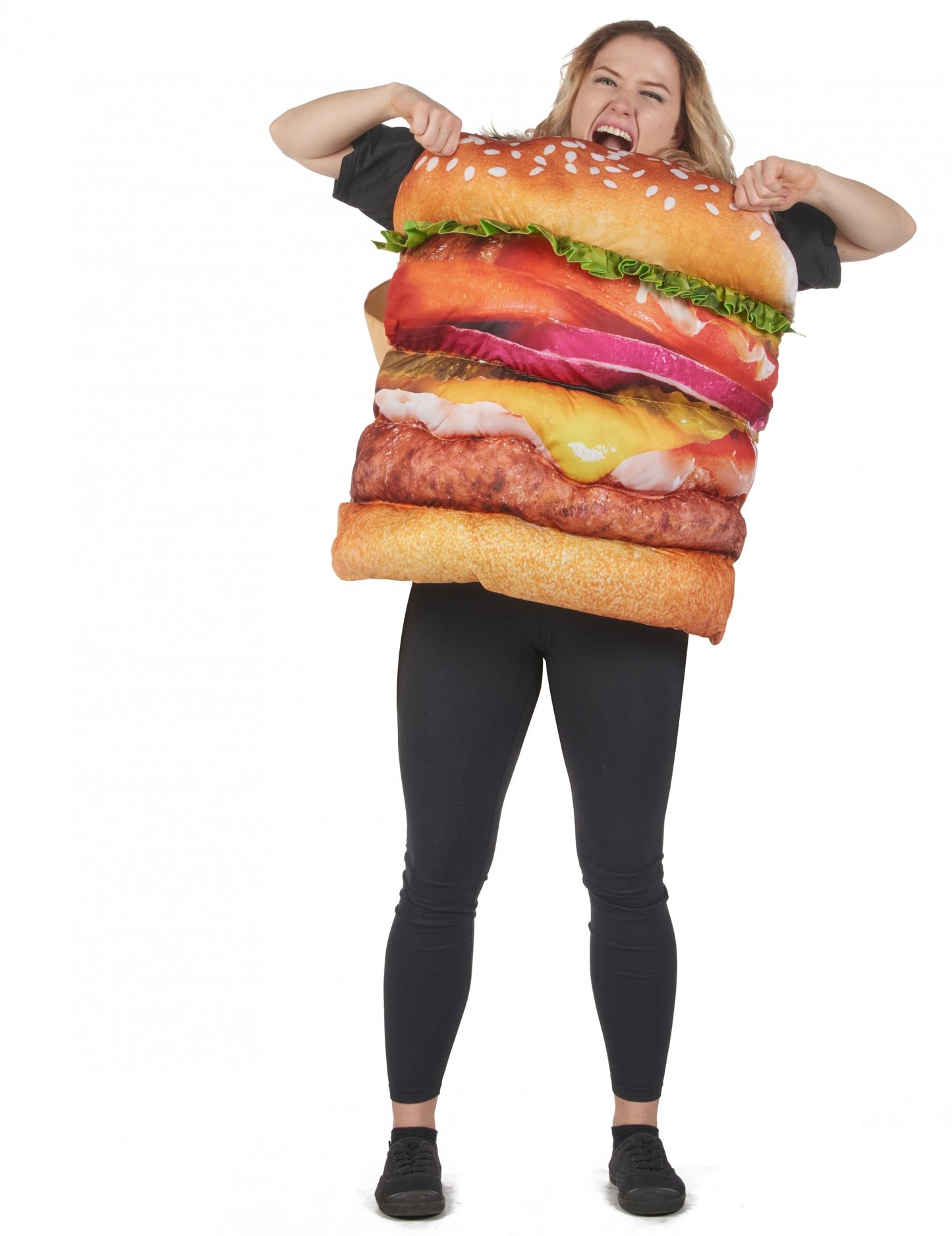 Felnőtt reális hamburger jelmez