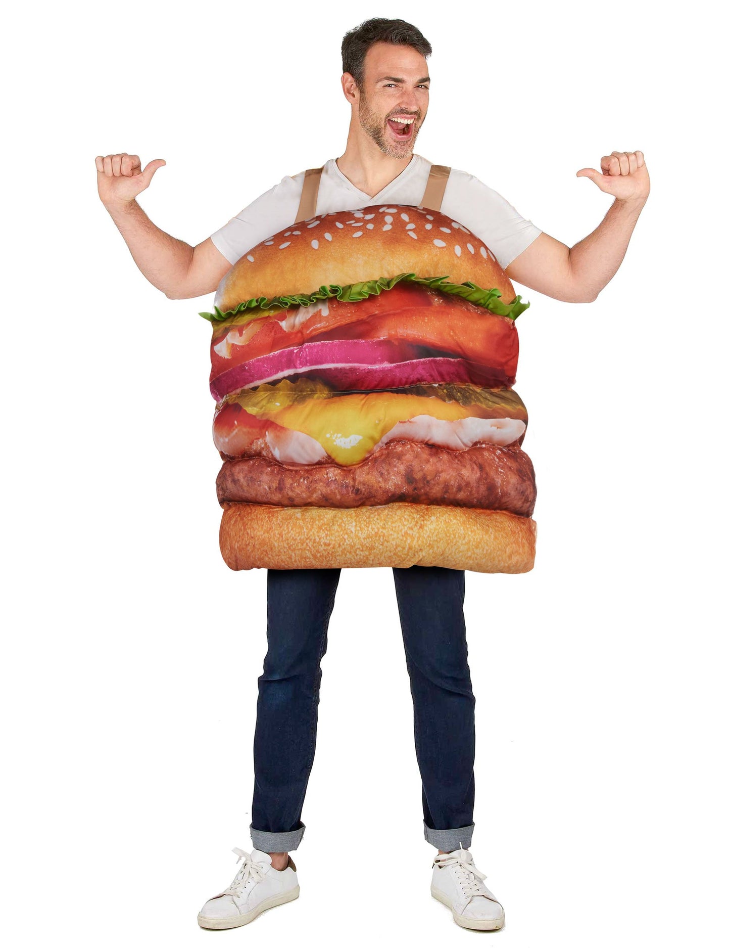 Felnőtt reális hamburger jelmez