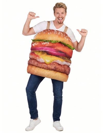 Felnőtt reális hamburger jelmez