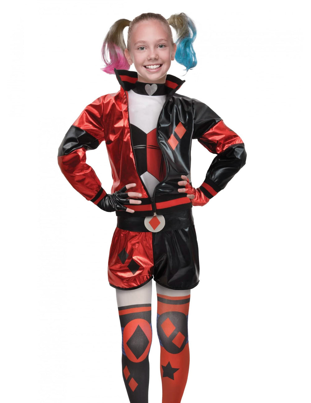 Harley Quinn™ lány jelmezének elölnézete