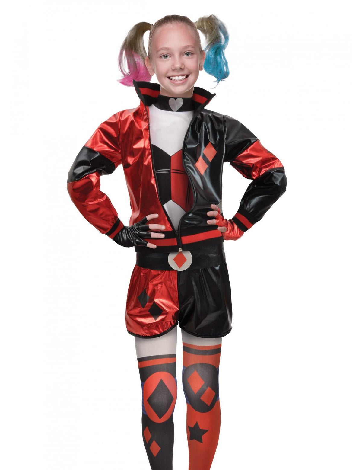 Harley Quinn™ lány jelmezének elölnézete