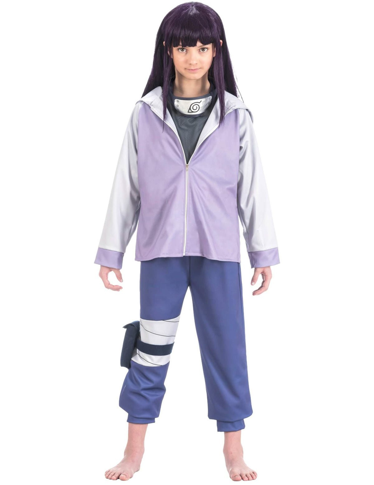 Déguisement Hinata Naruto™ pour fille mauve et bleu avec veste et pantalon