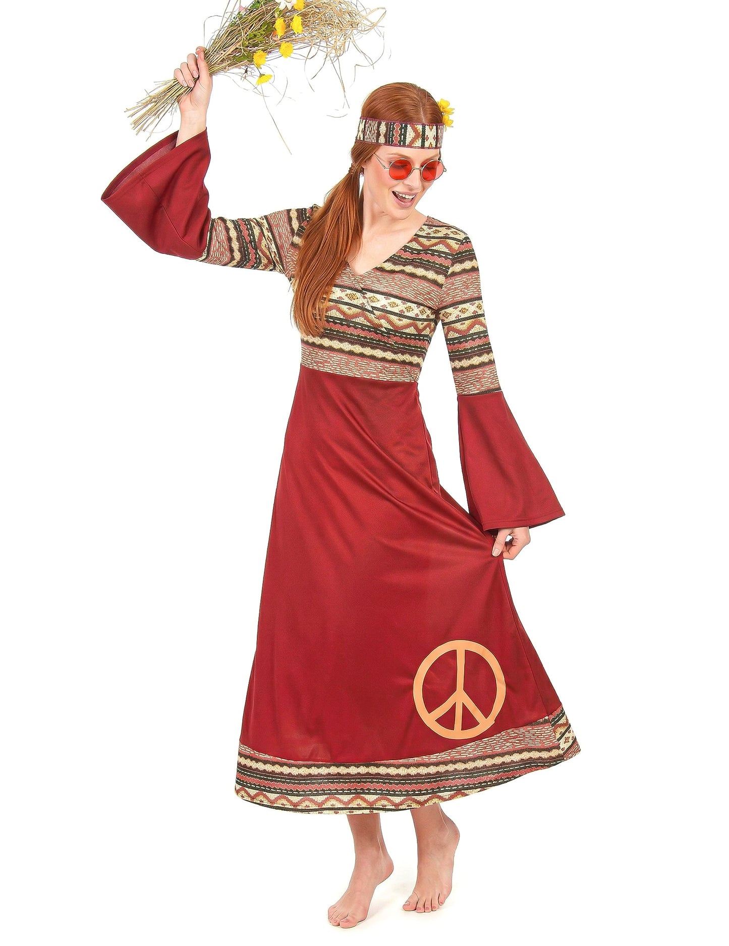 Hippie Bordeaux női jelmez