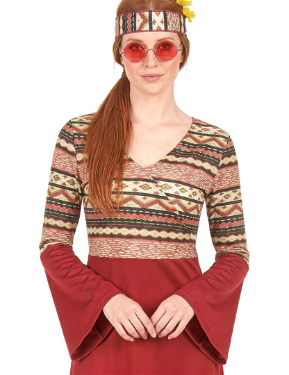 Hippie Bordeaux női jelmez