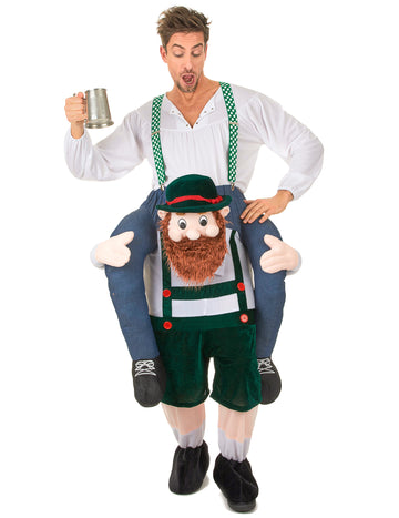 Déguisement à dos de bavarois pour adulte vert et blanc