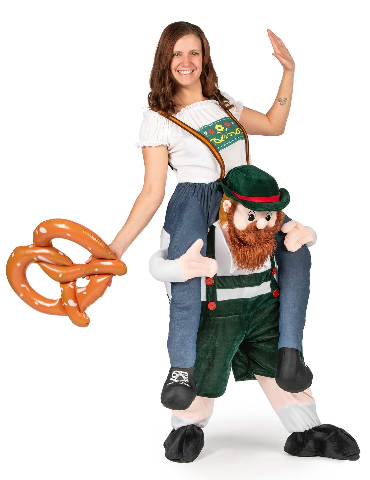 Vigyél pretzel felnőtt bajor hátas jelmezhez