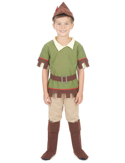 Vue d'ensemble du déguisement homme des bois pour garçon