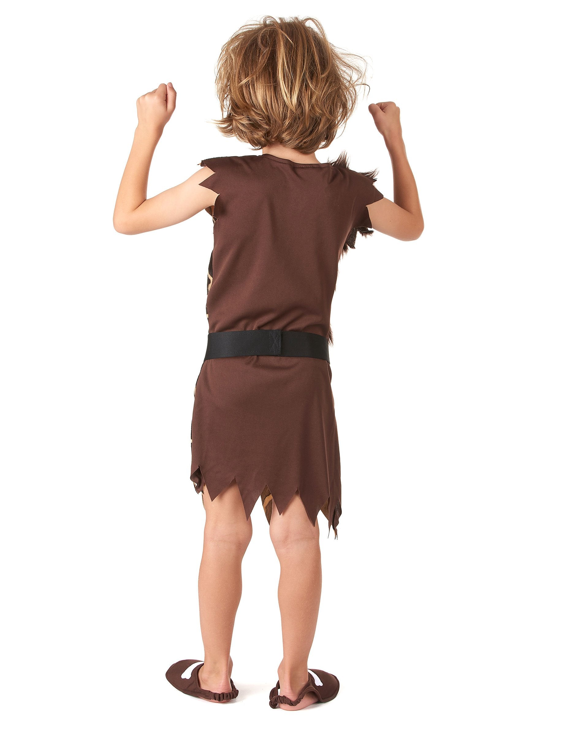 Vue de dos du déguisement des cavernes pour enfant