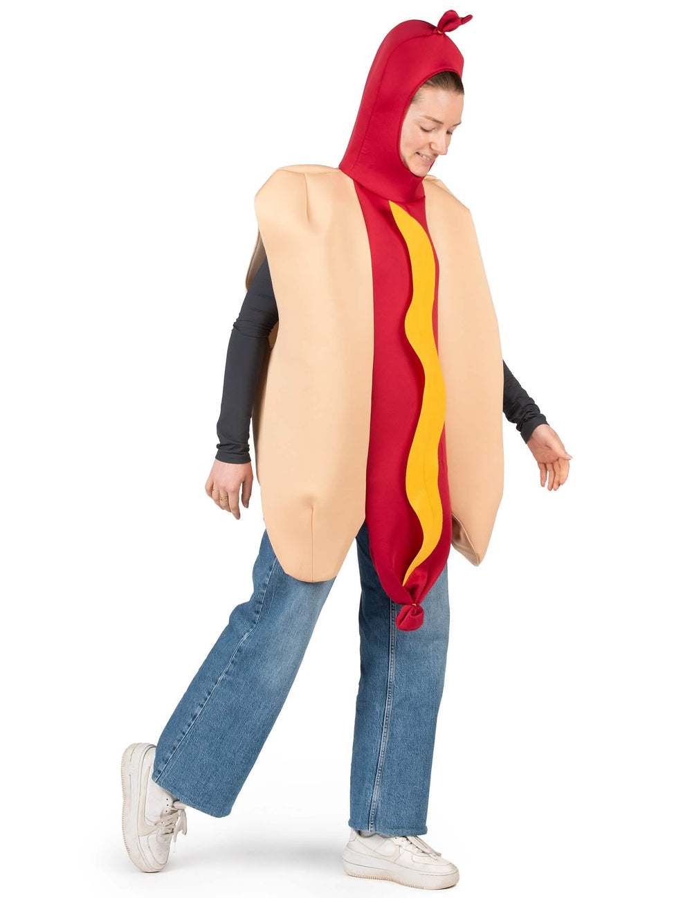 háromnegyedes nézetű hot dog felnőtt jelmez