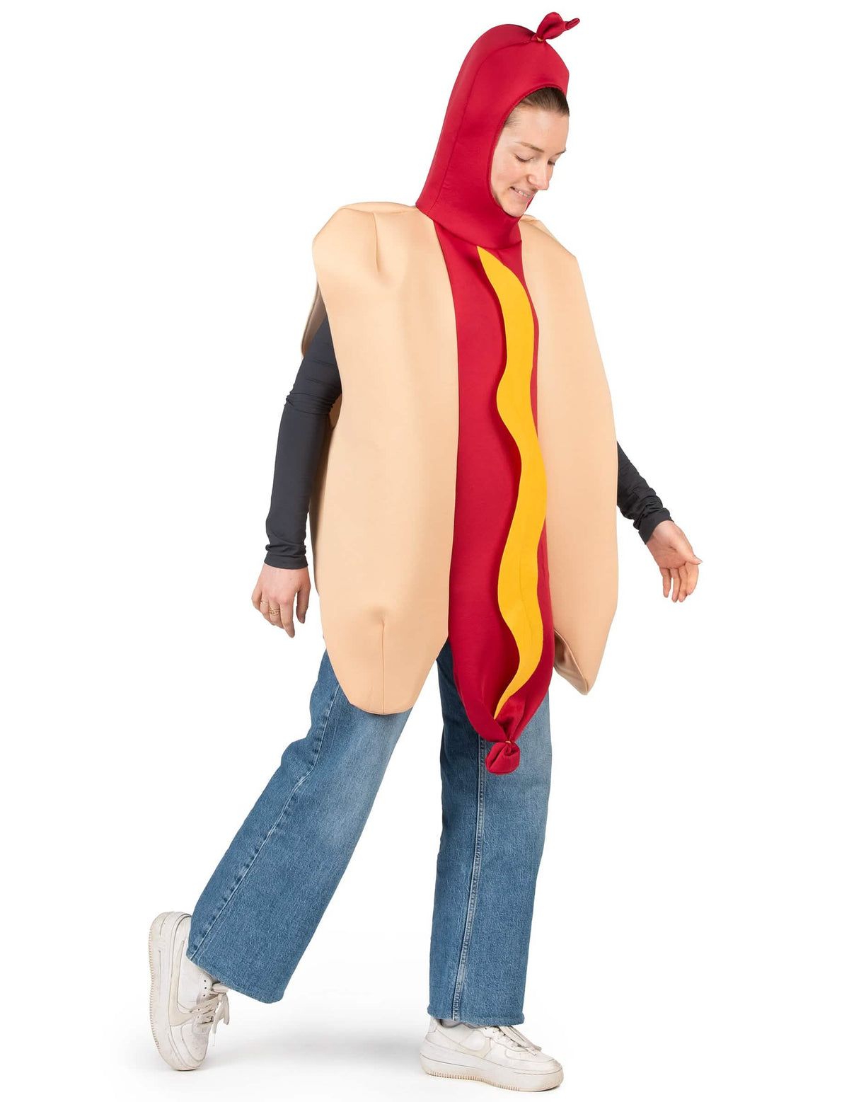 háromnegyedes nézetű hot dog felnőtt jelmez
