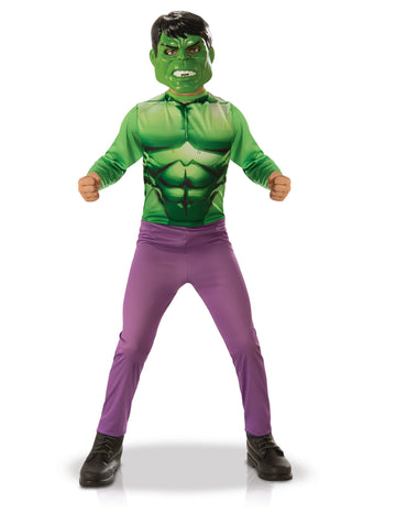 Déguisement classique Hulk™ pour garçon vert et violet avec masque