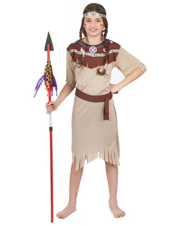 Bézs indiai álruhák rojtos lányokkal