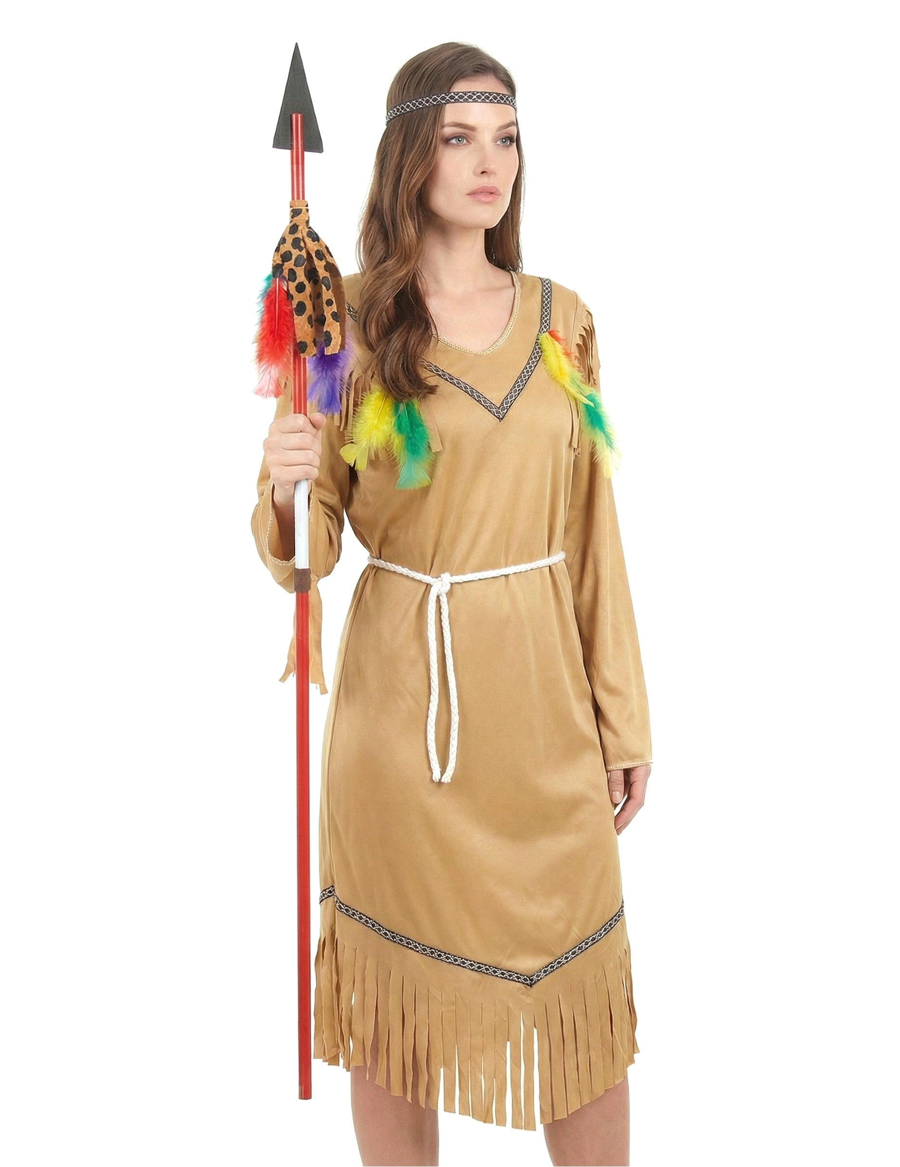 Vue de dos du déguisement indienne robe longue