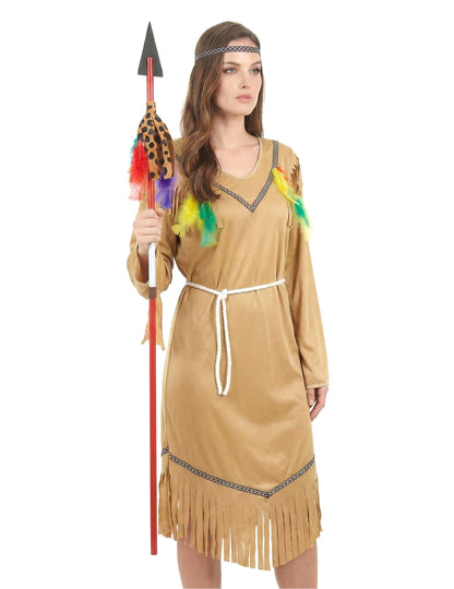 Vue de dos du déguisement indienne robe longue