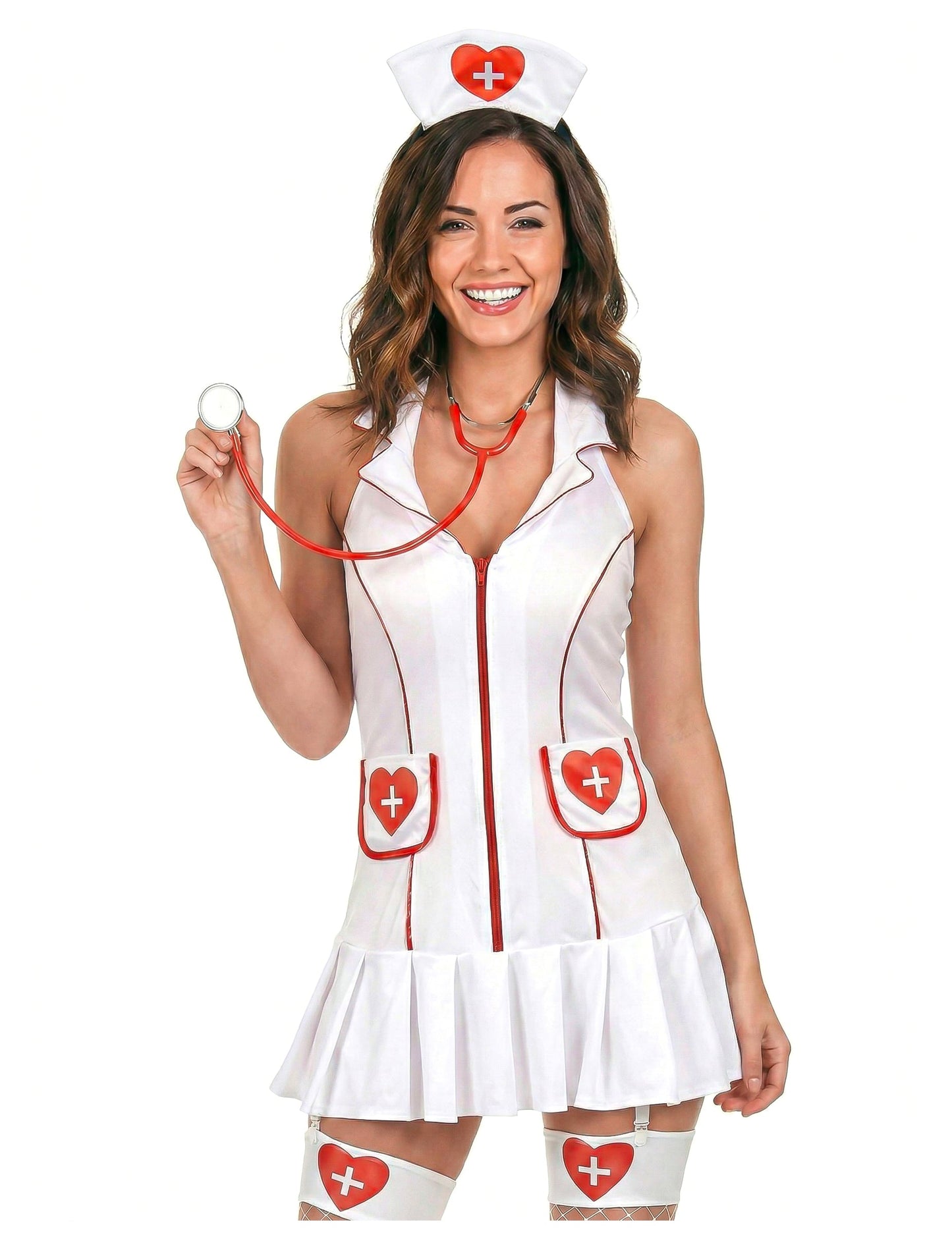 Déguisement infirmière sexy avec poches femme