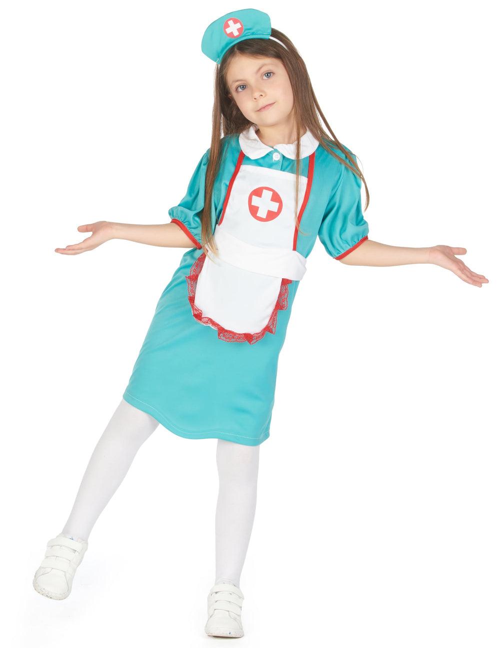 Vue d'ensemble du déguisement d'infirmière pour fille