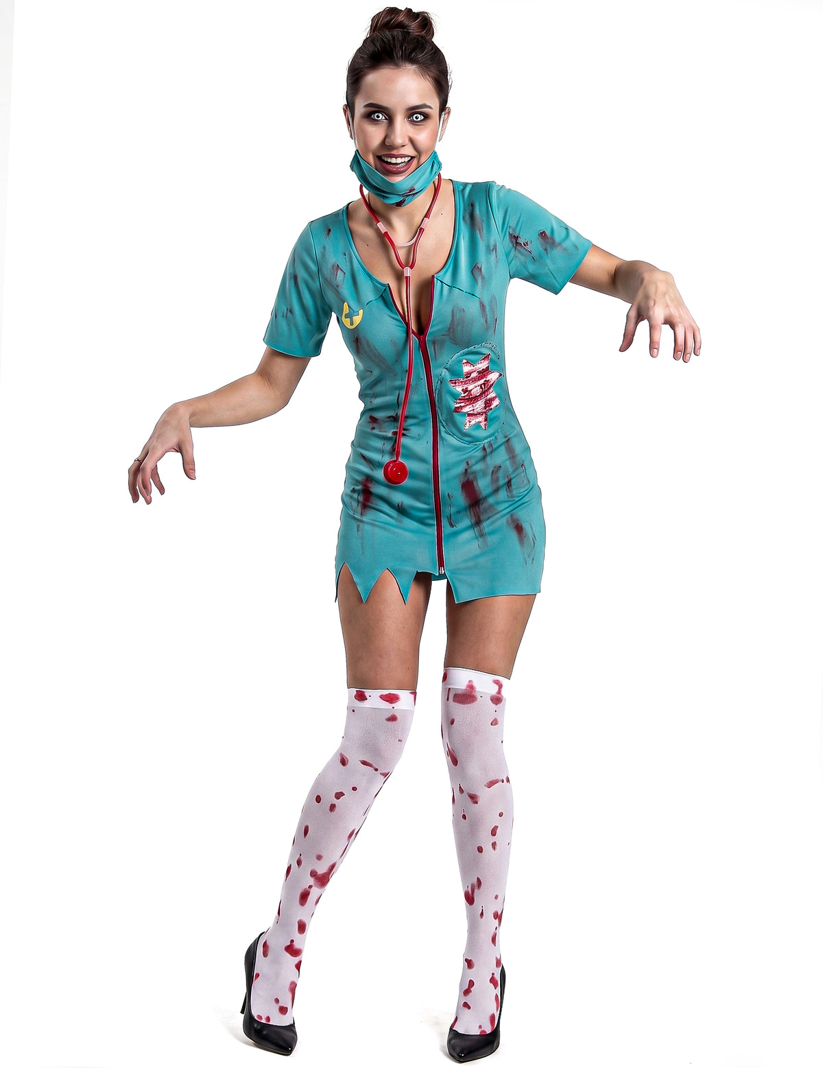 Nővér jelmez zombi nő