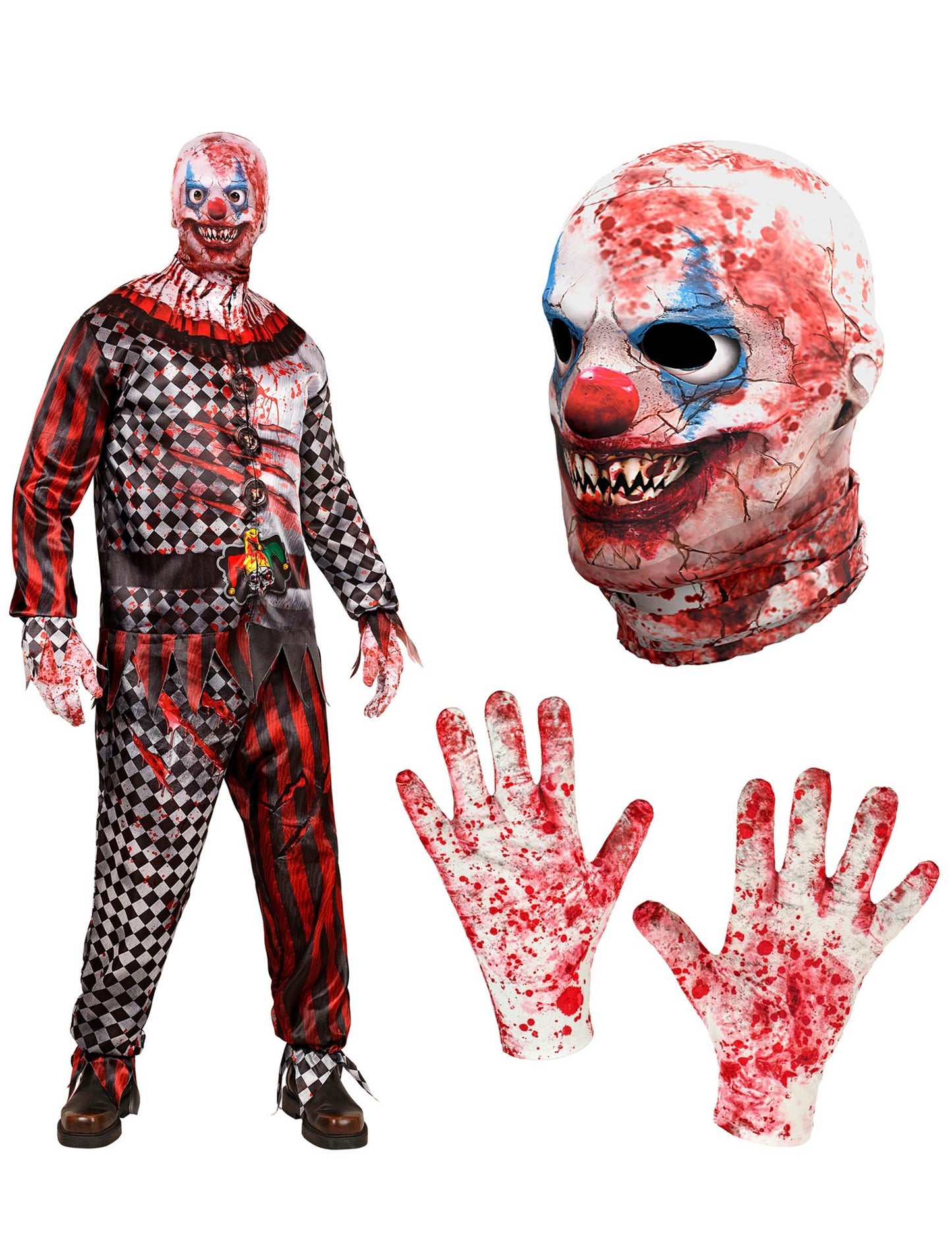 Teljes felnőtt gyilkos bohóc jelmez