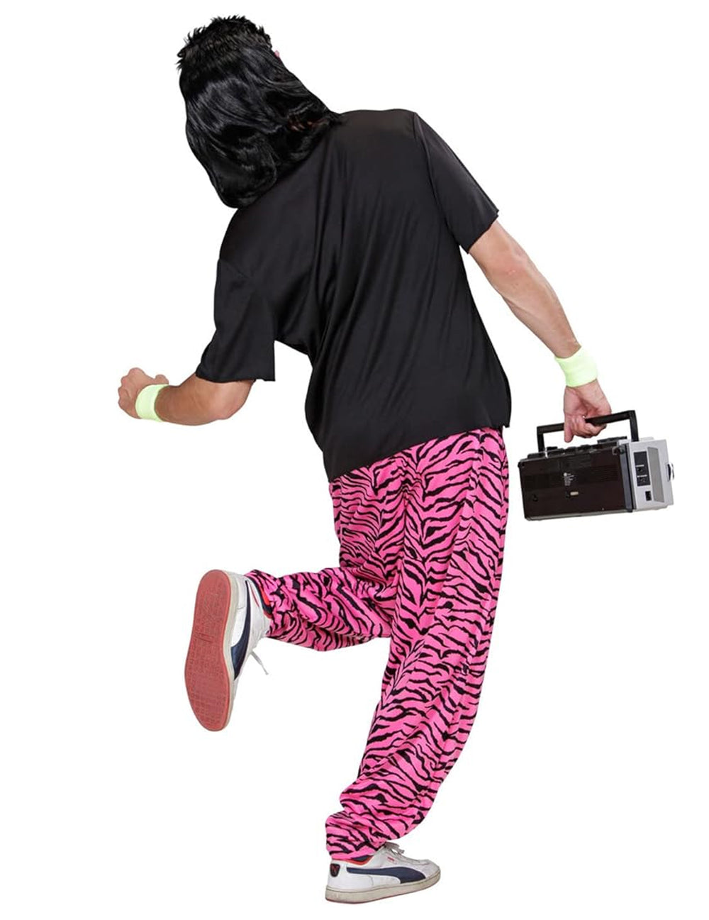 Vue de dos du déguisement jogging I love 80's pour homme