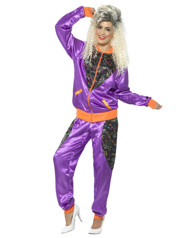 Retro lila női kocogási álruhás