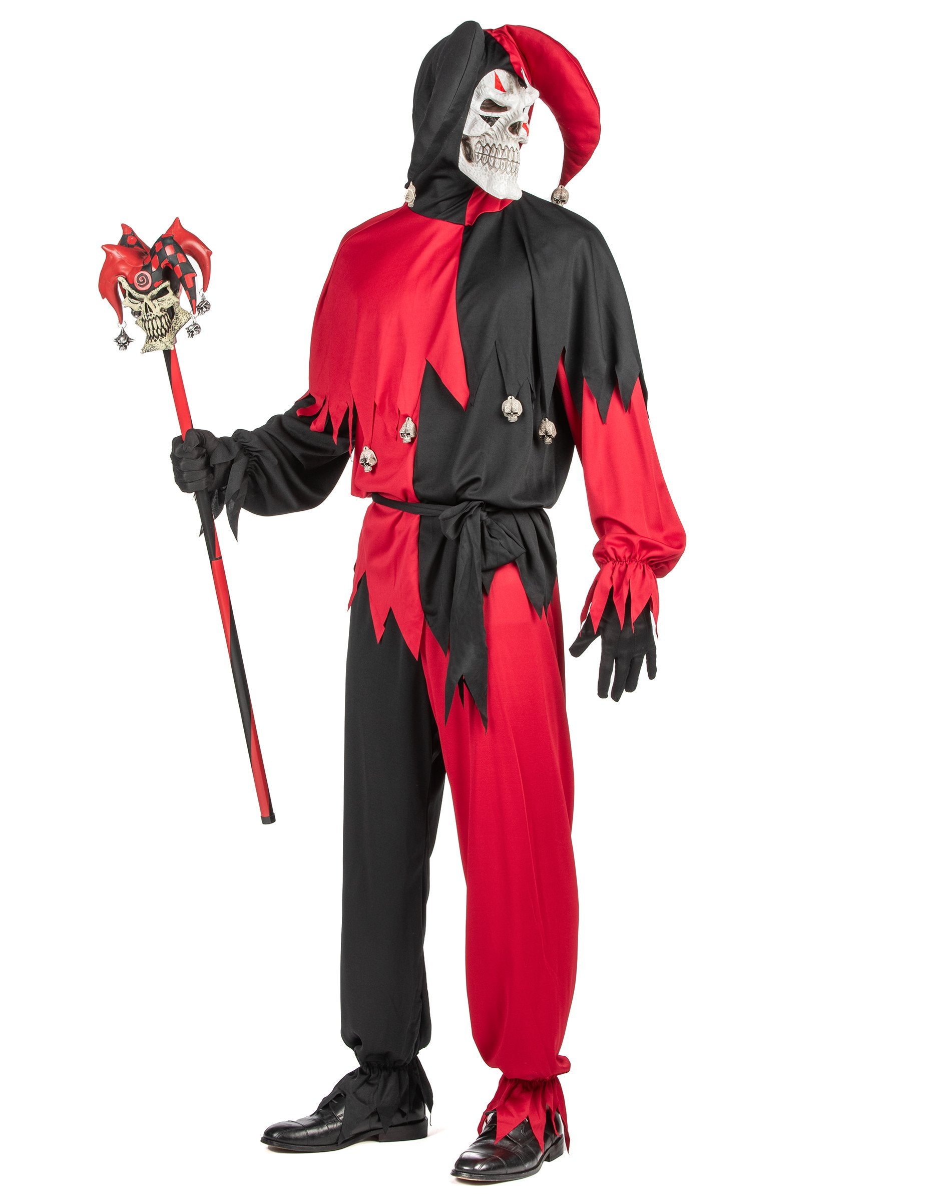 Vue de profil du déguisement Joker Fou pour adulte