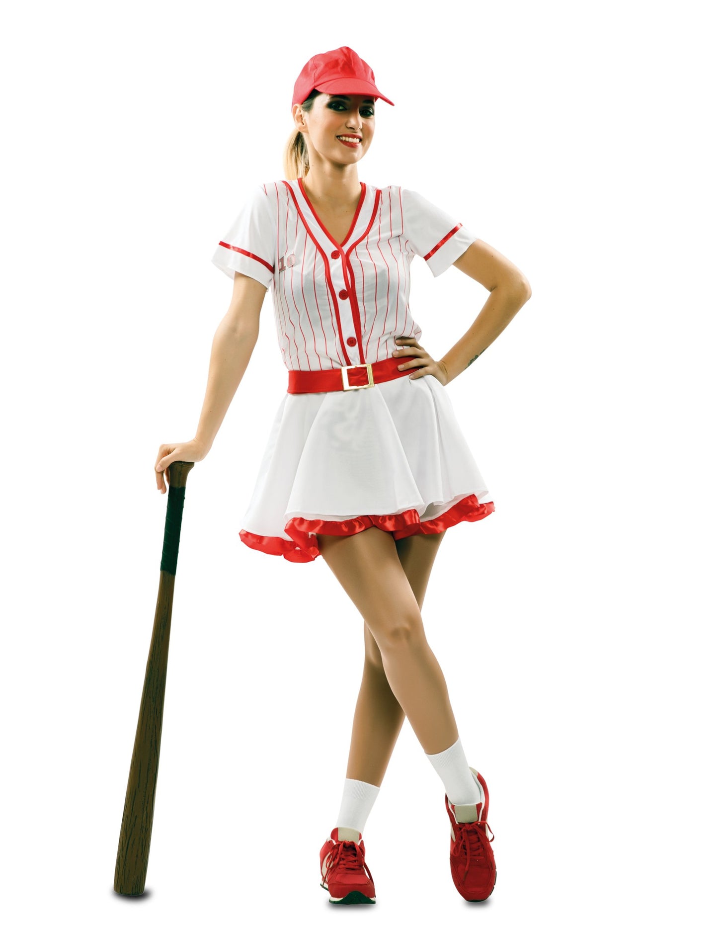 Női baseball játékos álruhás