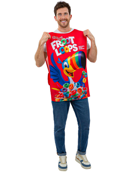 Kellogg's Froot Loops gabonapelyhes doboz jelmez felnőtt