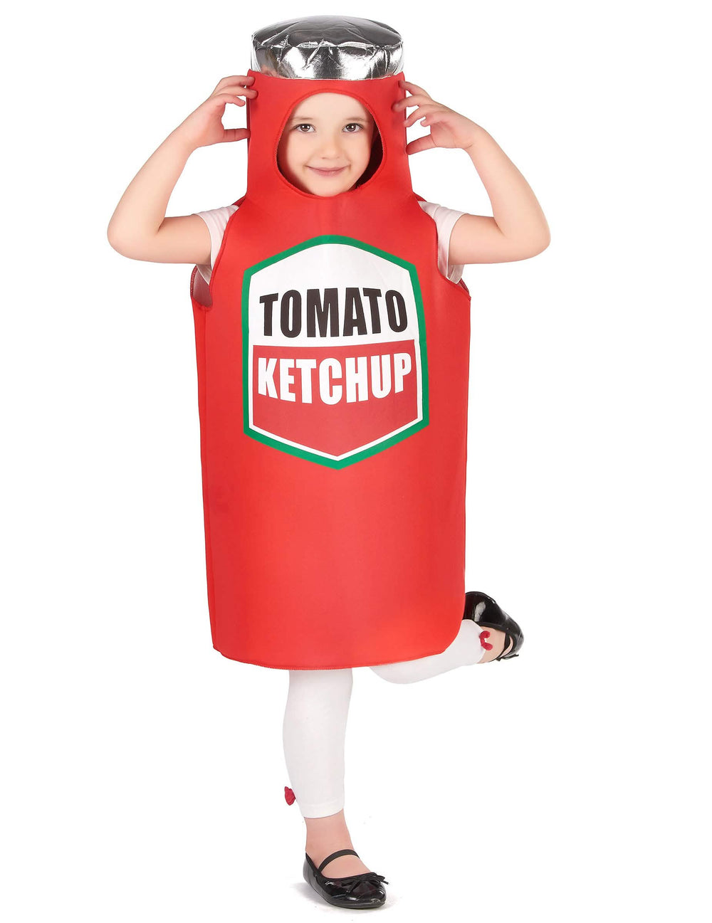 Elölnézeti áttekintés a gyermek ketchup jelmezről