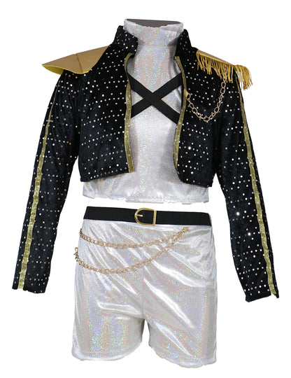 Irideszkáló Kpop sztár jelmez tinédzsereknek 