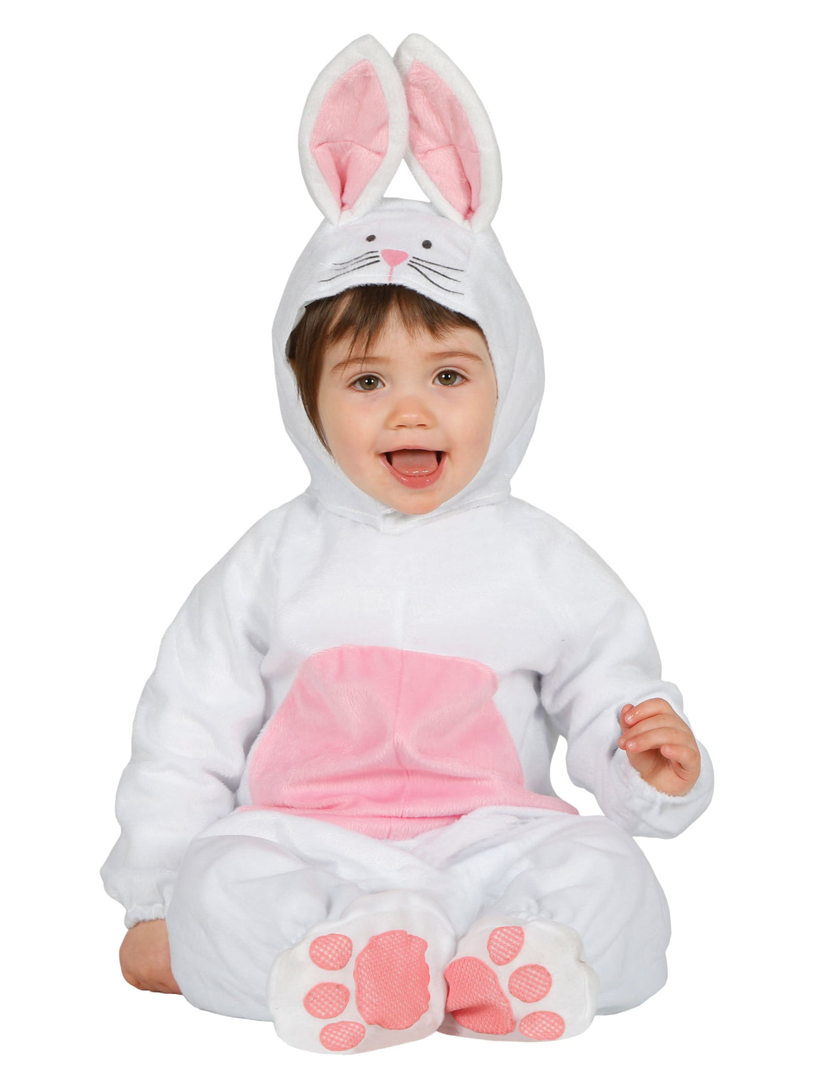 Déguisement lapin pour bébé blanc et rose