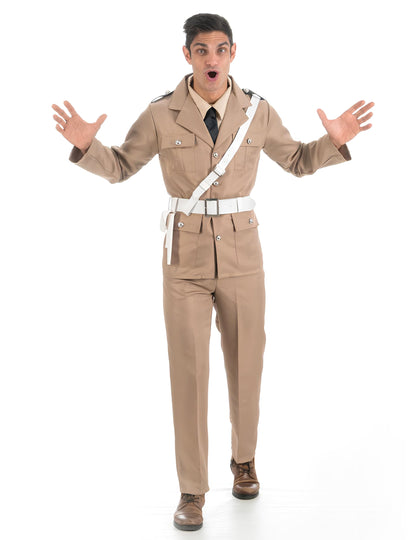 Vue de face du déguisement le gendarme de Saint Tropez