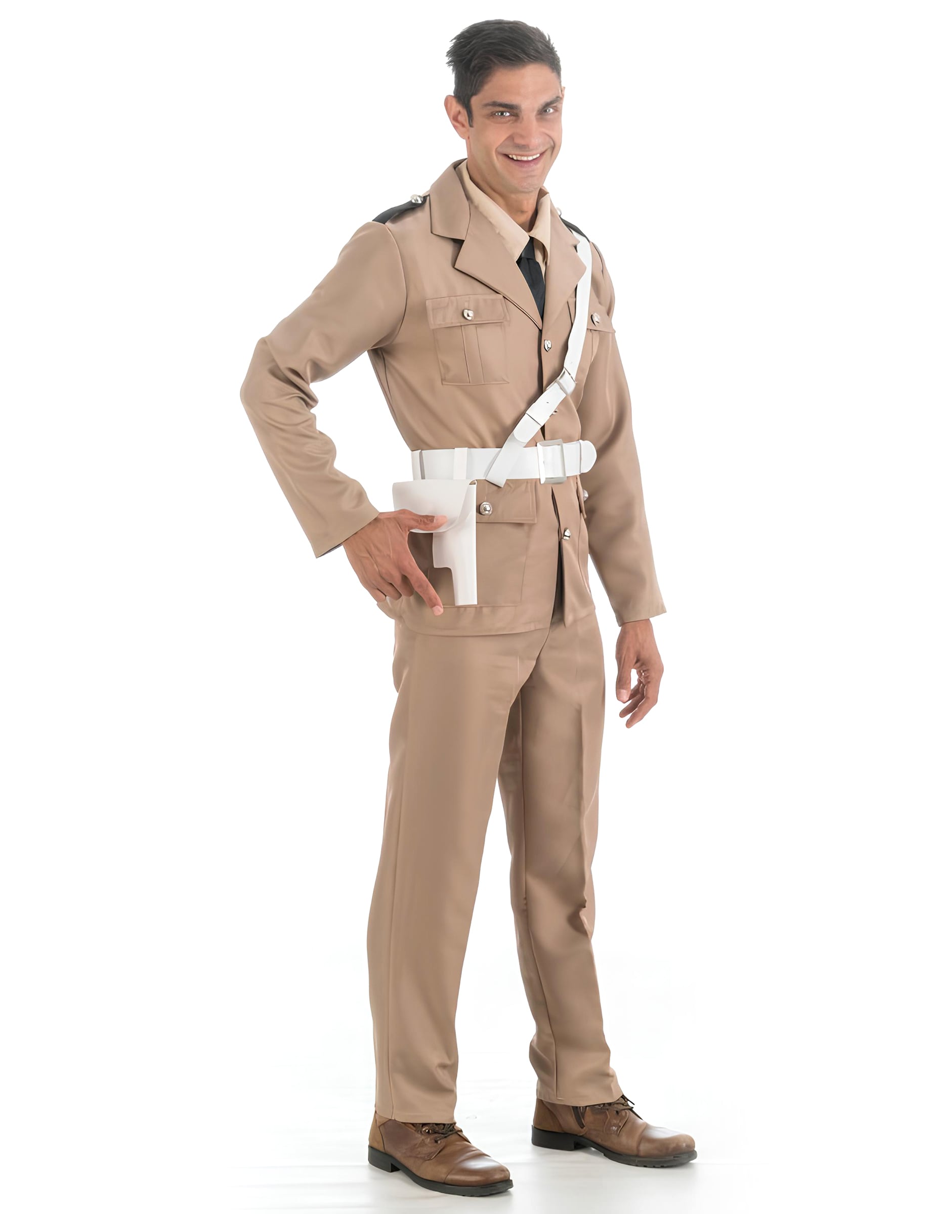 Vue de profil du déguisement le gendarme de Saint Tropez