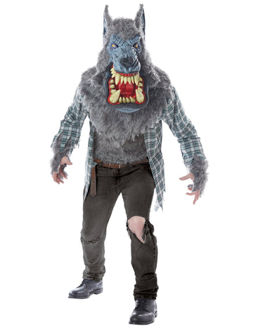 Felnőtt luxus farkasember jelmez és álarc 