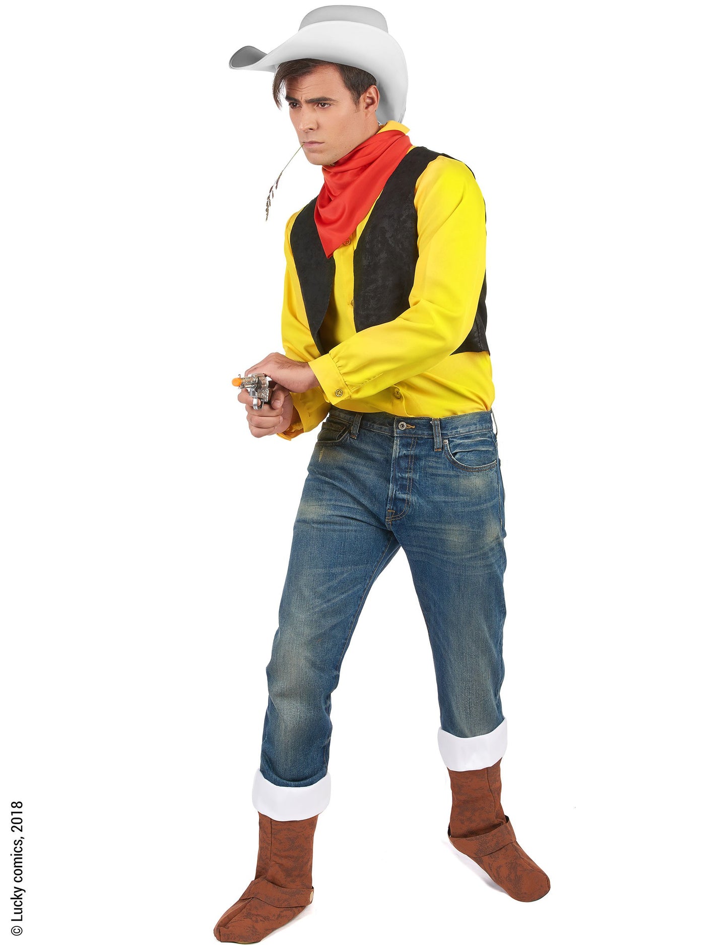 Szerencsés luke felnőtt álruhás