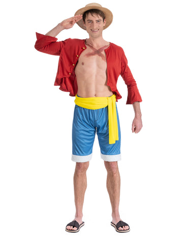Luffy egy darabból álló jelmez felnőtteknek