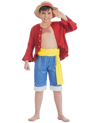Luffy egy darabból álló gyermek jelmez