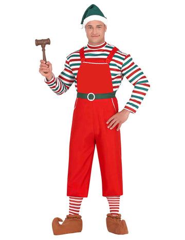 Férfi Mikulás manó jelmez 