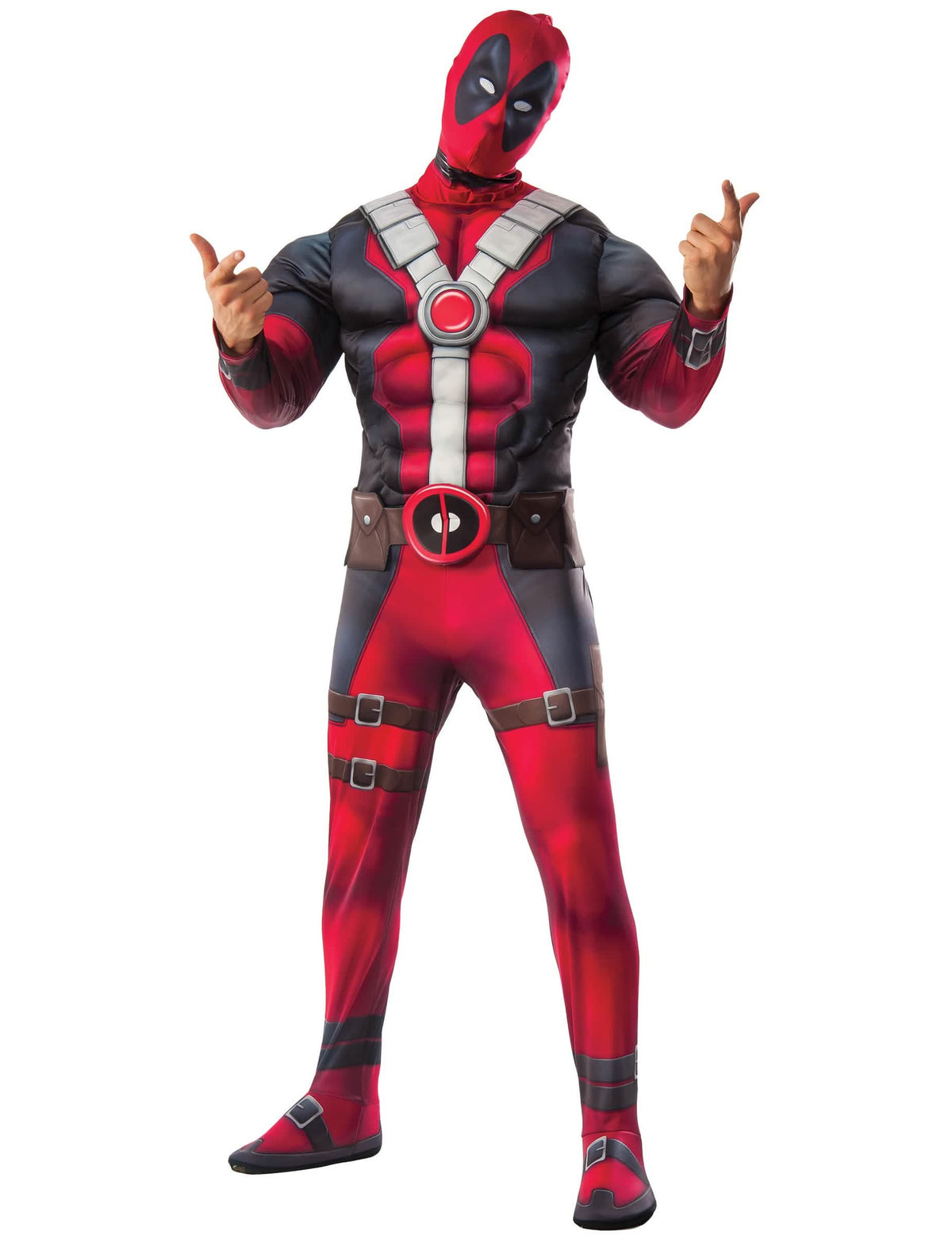 Deadpool 2™ luxus jelmez felnőttnek, piros és fekete, izmos
