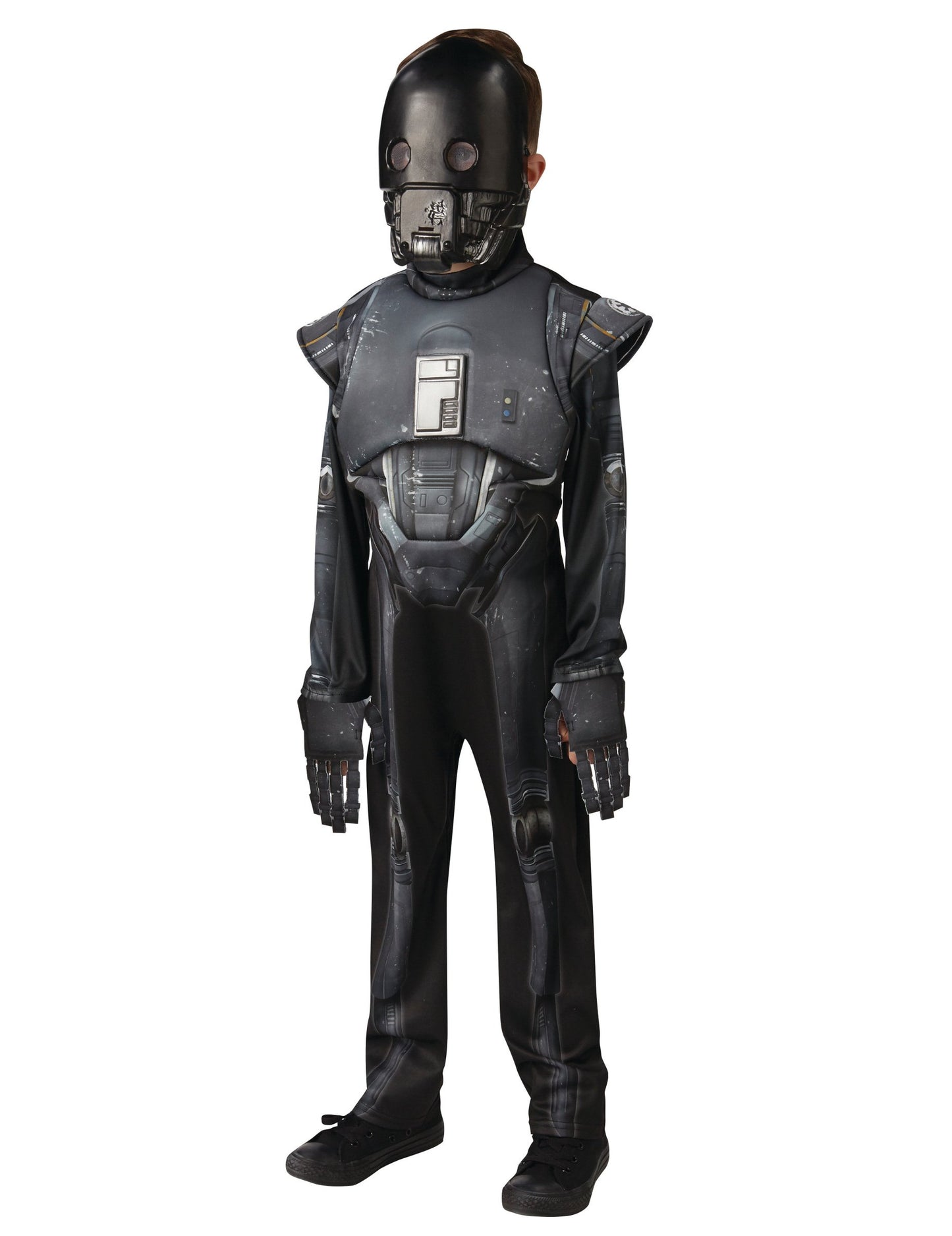Déguisement luxe K-2SO Star Wars Rogue One pour adolescent noir et gris avec masque