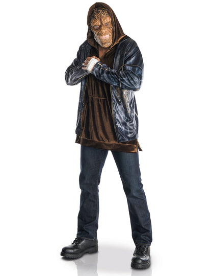 Déguisement luxe Killer Croc Suicide Squad™ pour adulte marron avec veste à écailles et masque