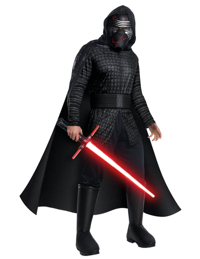 Luxus Kylo Ren Star Wars IX felnőtt jelmez, fekete, maszkkal és köpennyel
