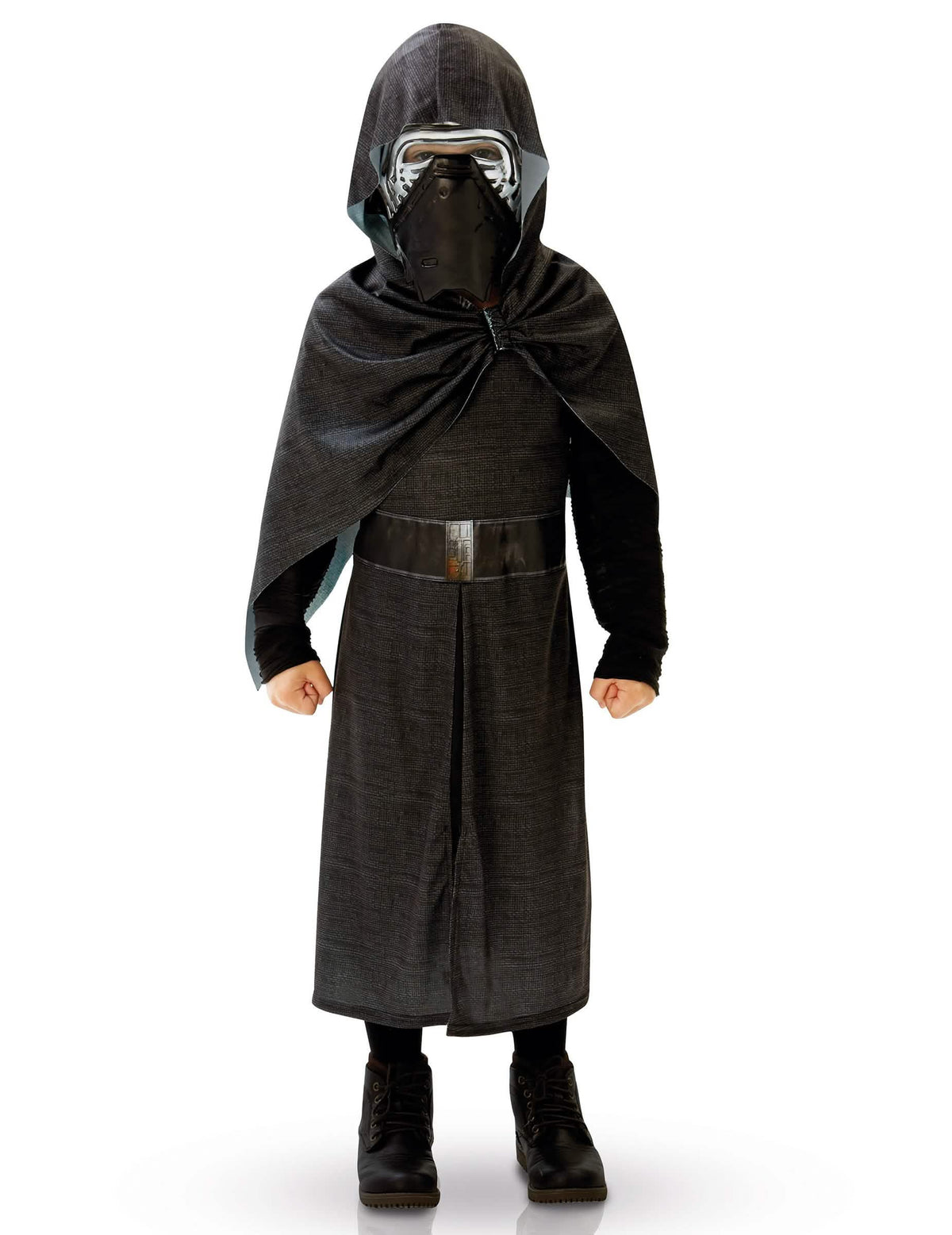 Luxus Kylo Ren Star Wars VII gyermek jelmez fekete maszkkal és kapucnis köpennyel