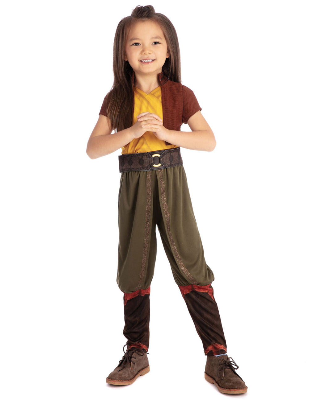 Déguisement luxe Raya™ pour enfant jaune et marron