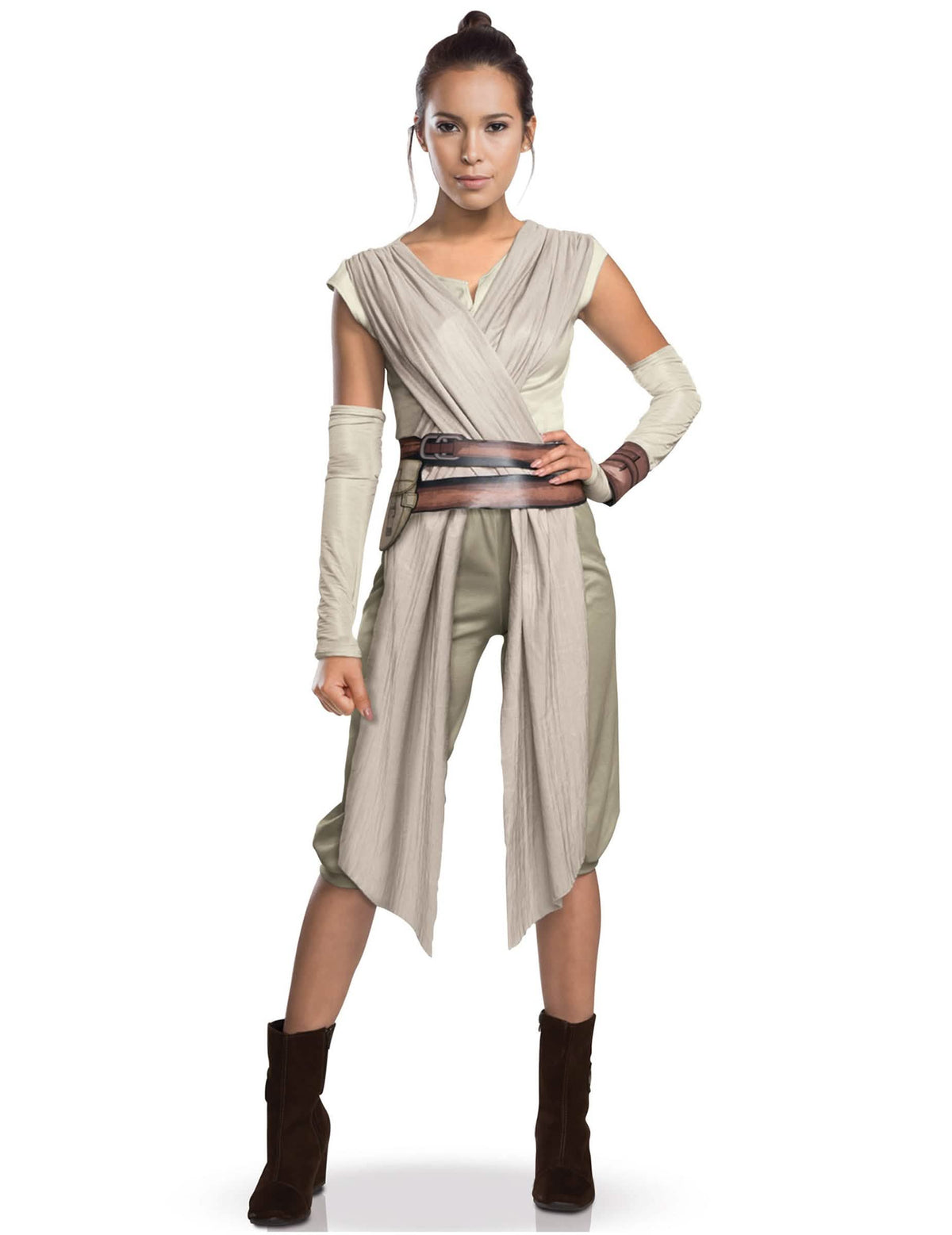 Luxus Rey Star Wars VII™ női jelmez bézs és barna színben, mandzsettákkal