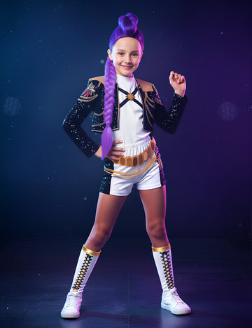 Luxus Rumi Gold Kpop Demon Hunter™ lány jelmez 