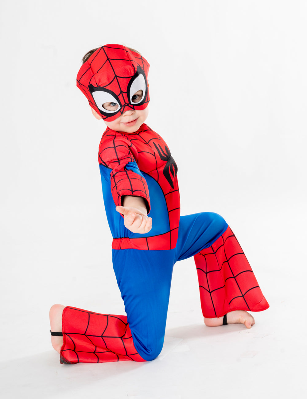 Vue de profil du déguisement luxe Spidey et ses amis extraordinaire pour enfant
