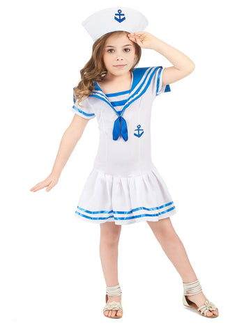Lány horgony tengeri jelmez